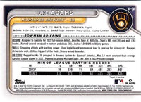 2024 Bowman Prospects Luke Adams #BP-50