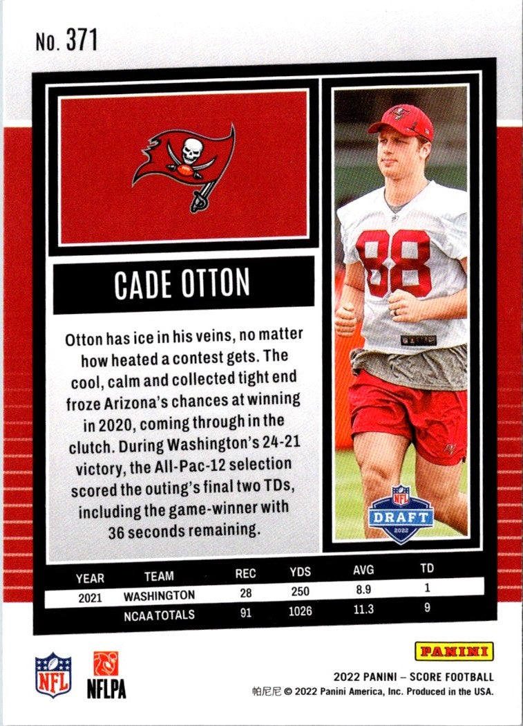 2022 Score Red Cade Otton