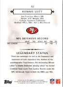 2011 Topps Gridiron Legends Ronnie Lott