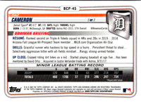 2020 Bowman Chrome Prospects Daz Cameron #BCP-45