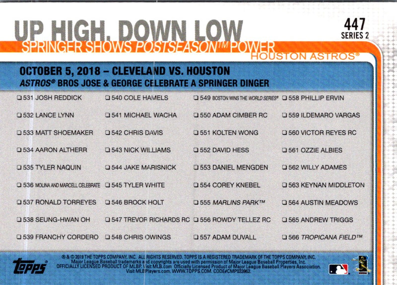 2018 Topps Cleveland Indians/Colorado Rockies