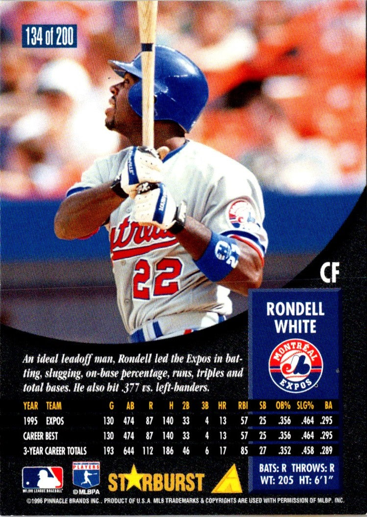 1996 Pinnacle Starburst Rondell White