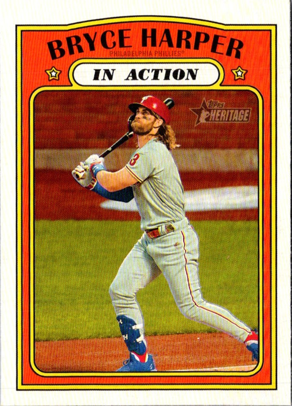 2021 Topps Heritage Red Bryce Harper #14