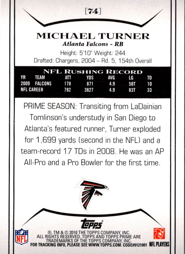 2010 Topps Prime Michael Turner