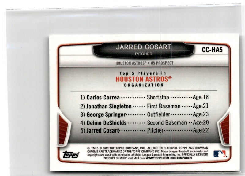 2012 Bowman Chrome Mini Jarred Cosart