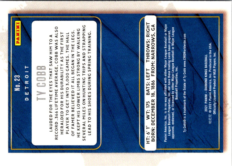 2021 Panini Diamond Kings Artist Proof Blue Ty Cobb