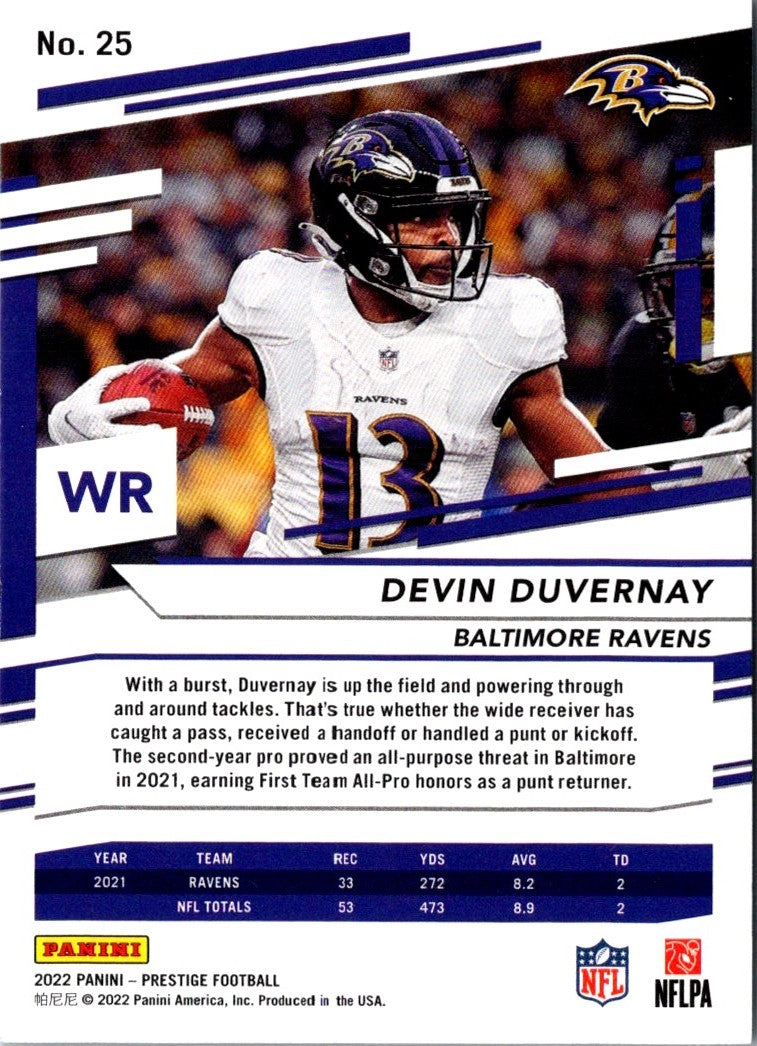 2022 Panini Prestige Devin Duvernay