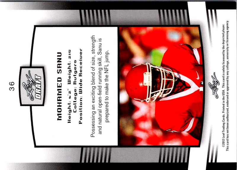 2012 Leaf Draft Mohamed Sanu