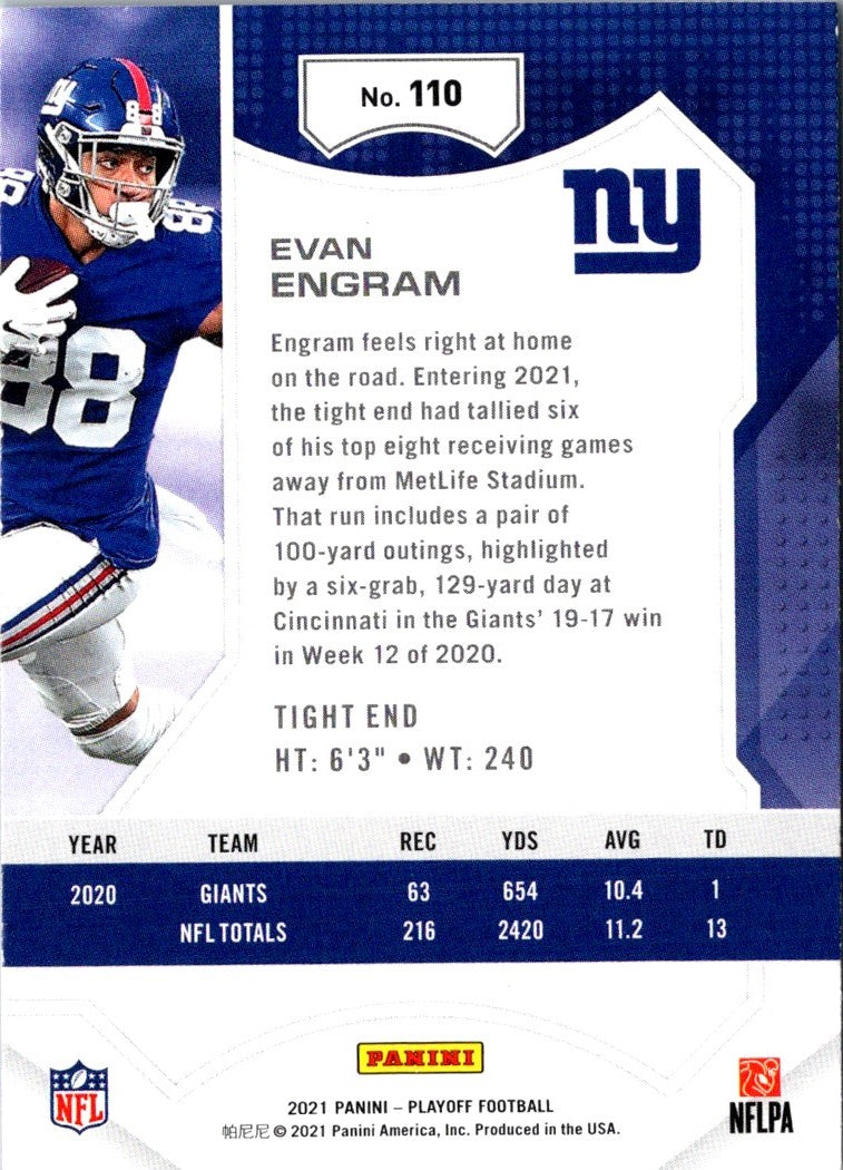 2021 Panini Playoff Evan Engram