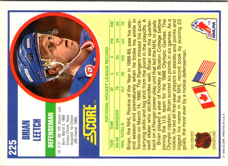 1990 Score Brian Leetch