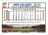 1992 Topps Traded Mike Gallego #38T