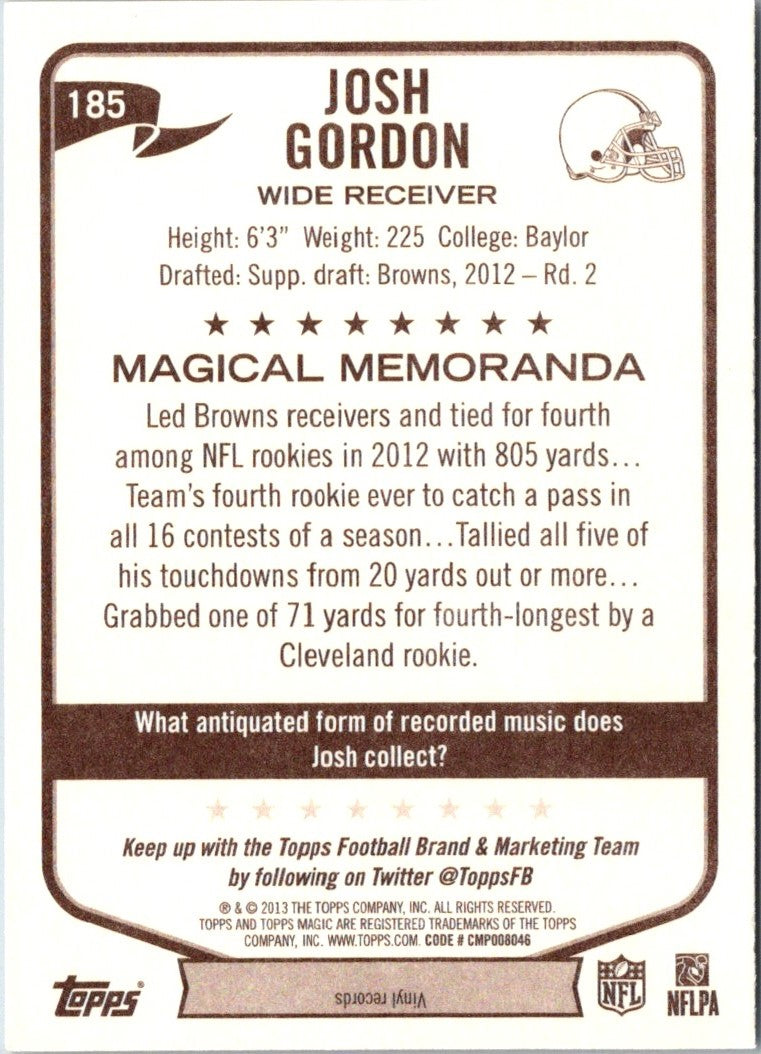 2013 Topps Magic Josh Gordon