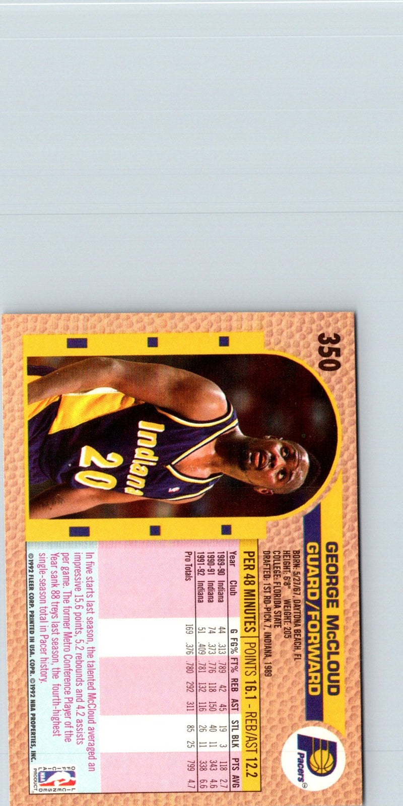 1992 Fleer George McCloud