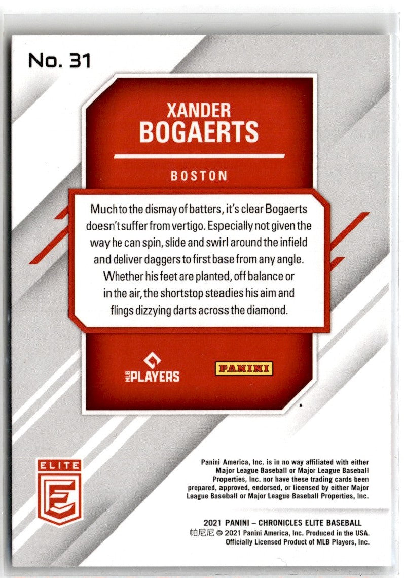 2021 Panini Chronicles Elite Xander Bogaerts