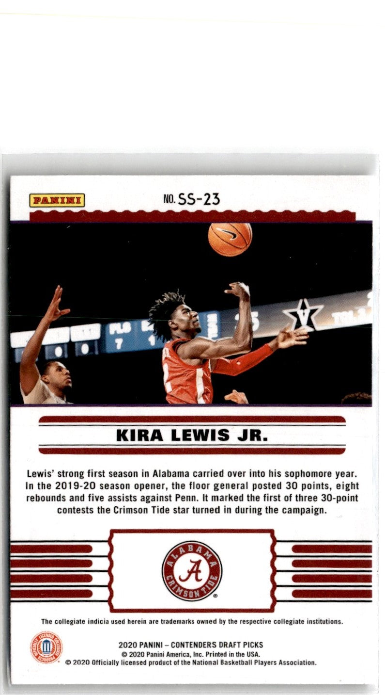 2020 Panini Contenders Draft Picks Front-Row Seats Kira Lewis Jr.