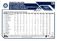 2023 Topps Marcus Wilson #138 Rookie