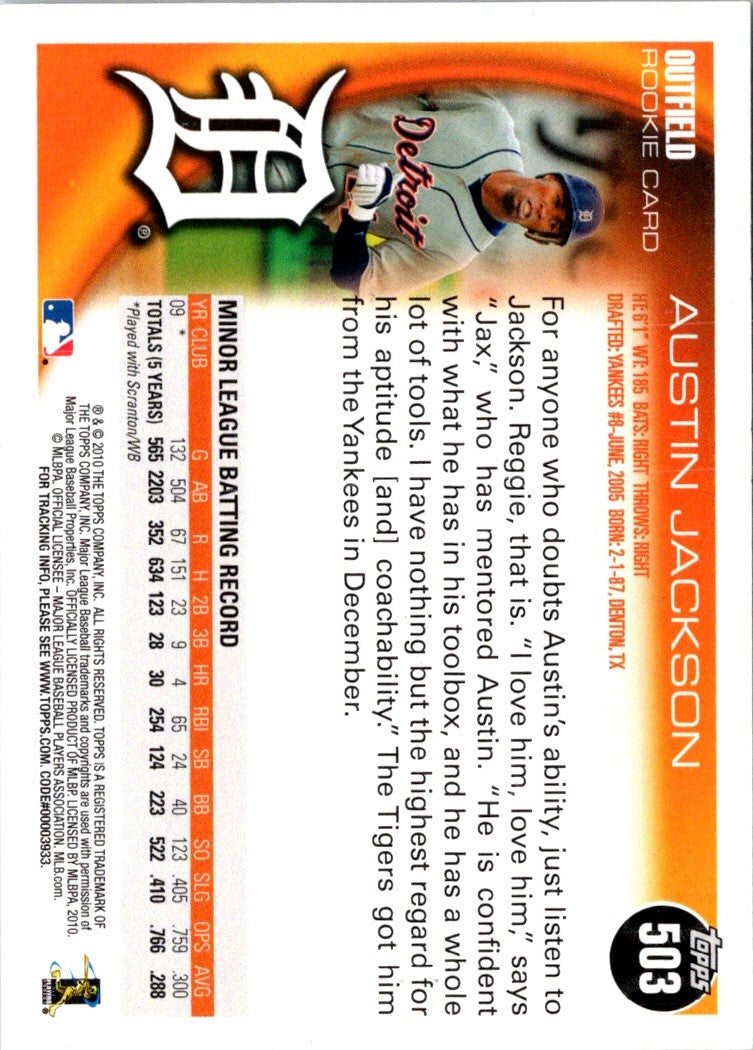 2010 Topps Austin Jackson