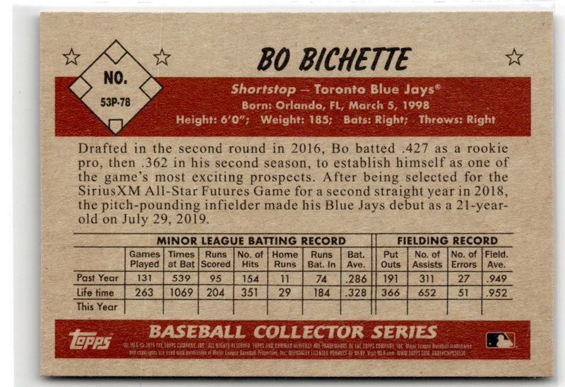 2020 Topps Bo Bichette