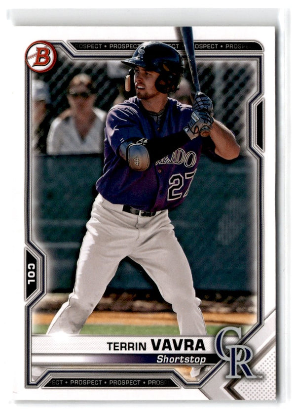 2021 Bowman Prospects Terrin Vavra #BP-100