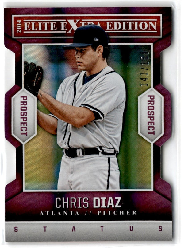 2014 Panini Elite Extra Edition Prospects Status Purple Chris Diaz #88 141/150