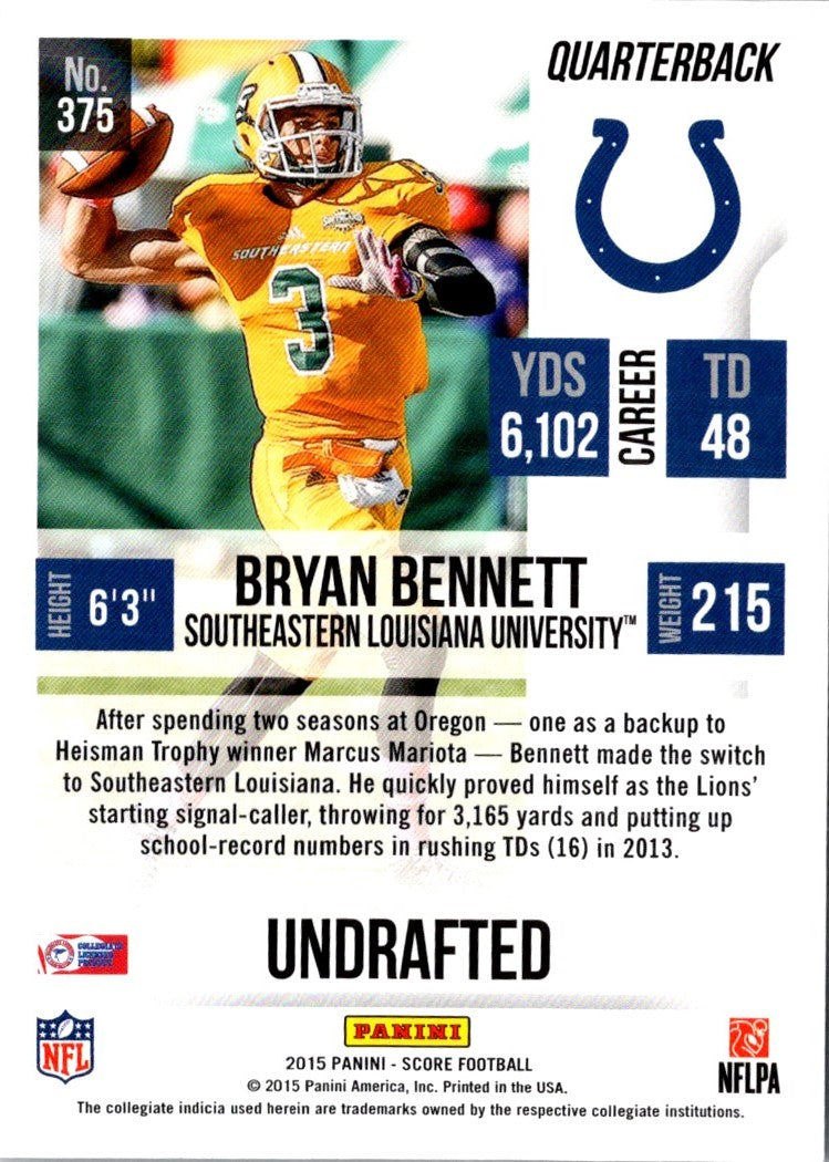 2015 Score Bryan Bennett