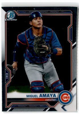 2021 Bowman Chrome Prospects Atomic Refractor Miguel Amaya #BCP-148
