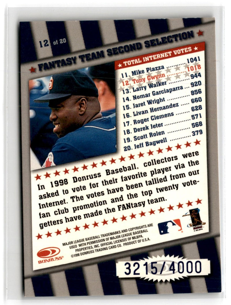 1998 Donruss FANtasy Team Mike Piazza