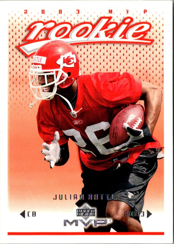 2003 Upper Deck MVP Julian Battle #436 Rookie