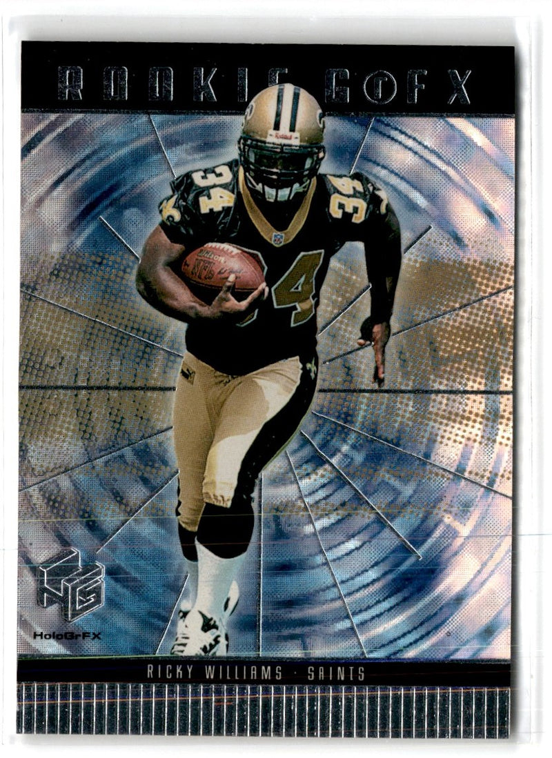 1999 Playoff Momentum SSD Rookie Quads Gold Ricky Williams/Amos Zereoue/Cecil Collins/Jerry Azumah