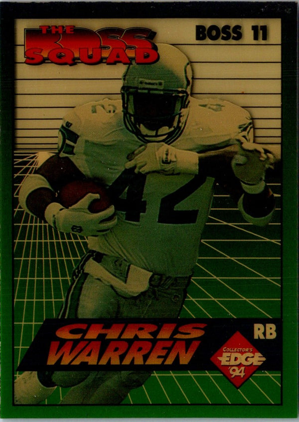 1995 Fleer Shell FACT Chris Warren #94