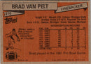 1981 Topps Brad Van Pelt