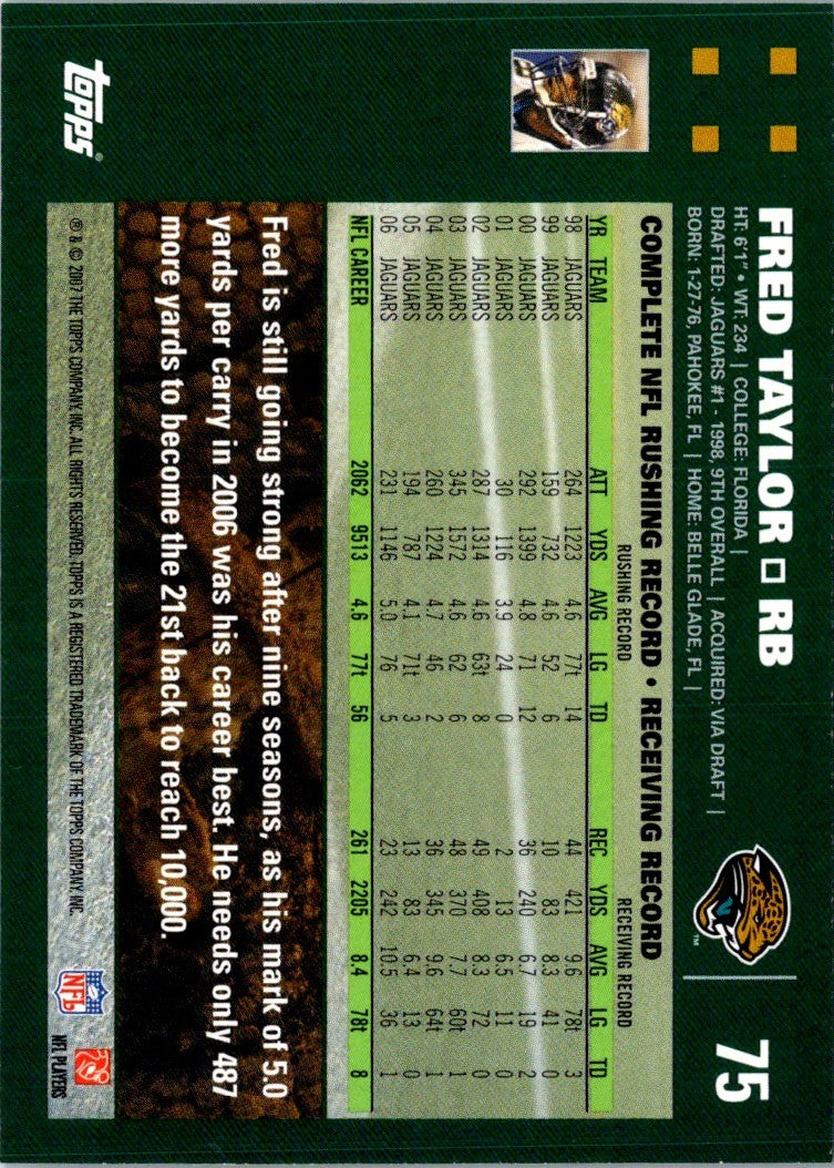 2007 Topps Fred Taylor