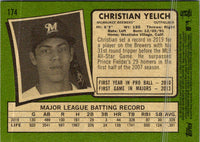 2020 Topps Heritage Christian Yelich #174