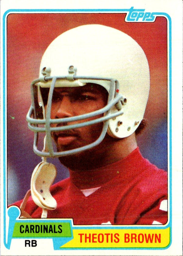 1981 Topps Coca-Cola St. Louis Cardinals Theotis Brown #3