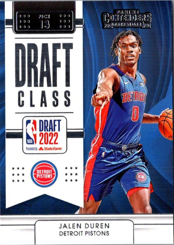 2022 Panini Contenders 2022 Draft Class Jalen Duren #18