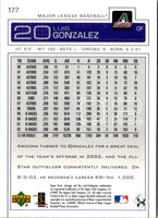 2003 Upper Deck Luis Gonzalez #177