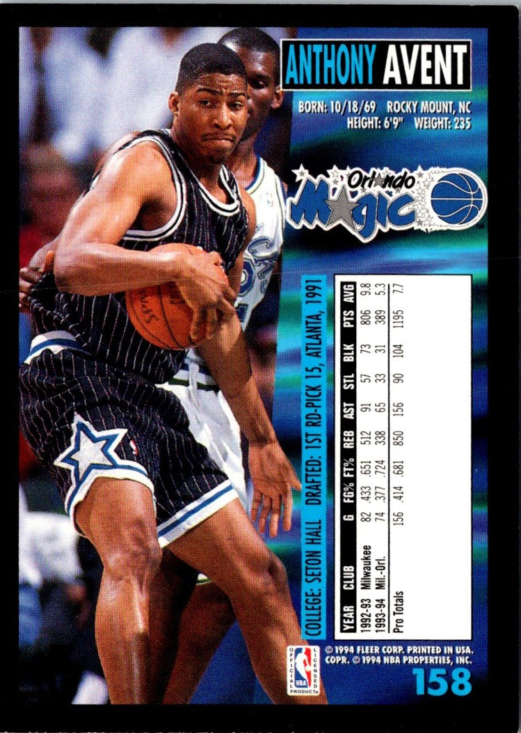 1994 Fleer European Anthony Avent