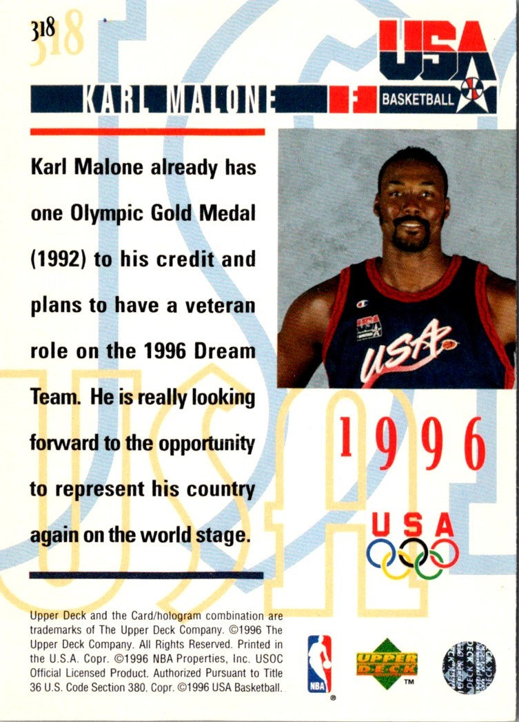 1995 Upper Deck Electric Court Gold Karl Malone