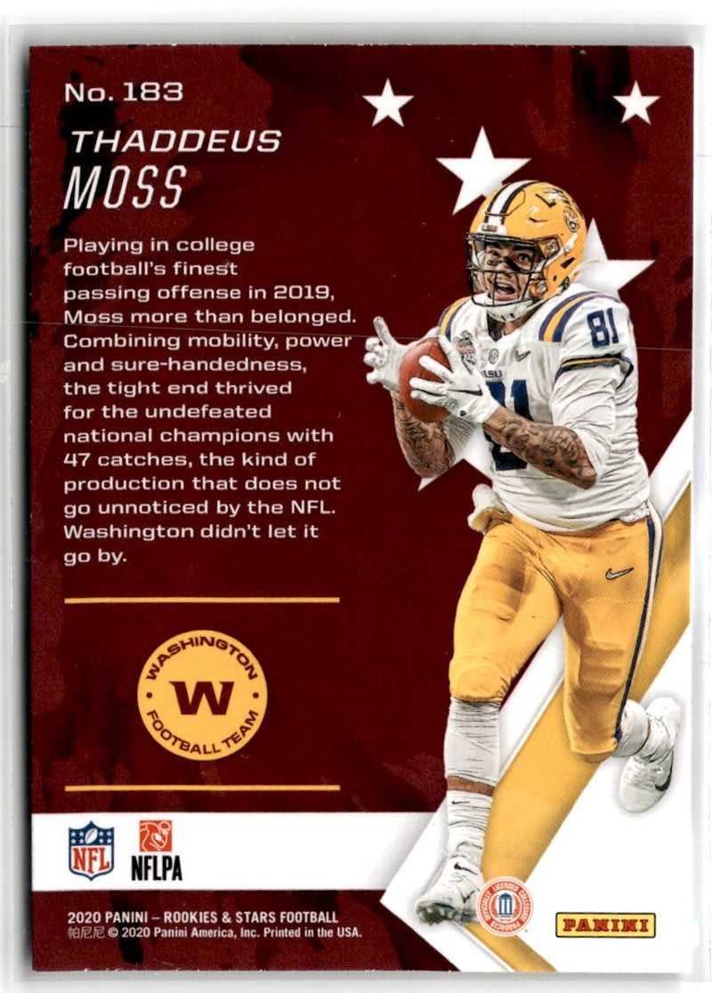 2020 Panini Rookies & Stars Thaddeus Moss