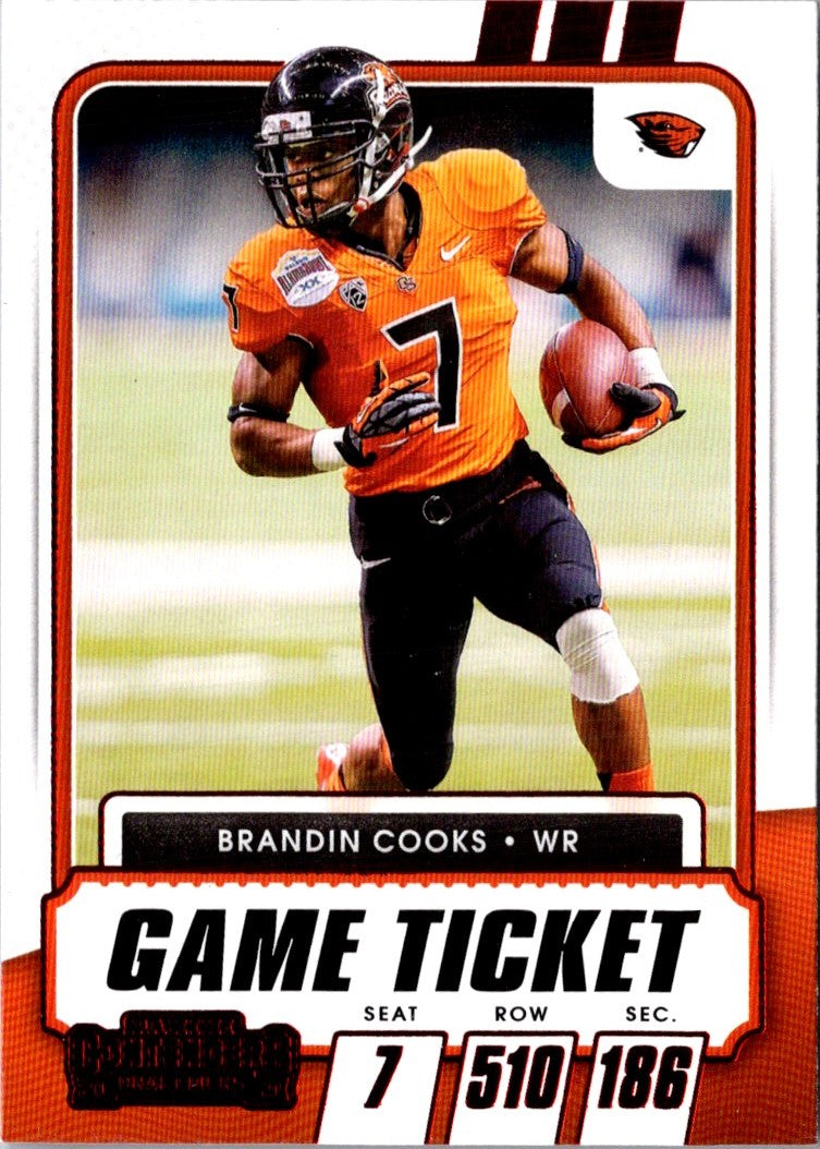 2021 Panini Contenders Draft Picks Game Ticket Red Brandin Cooks