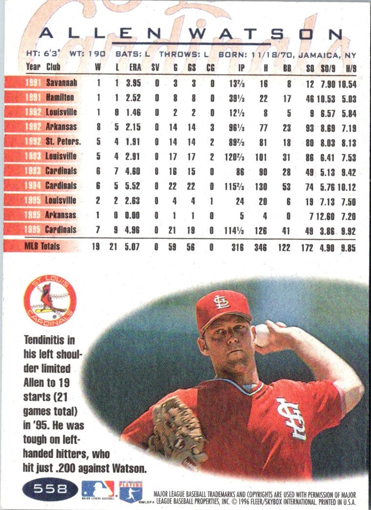 1996 Fleer Allen Watson