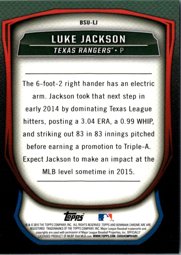 2015 Bowman Chrome Scouts Update Luke Jackson