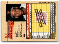 1992 Bowman John Patterson #67 Rookie