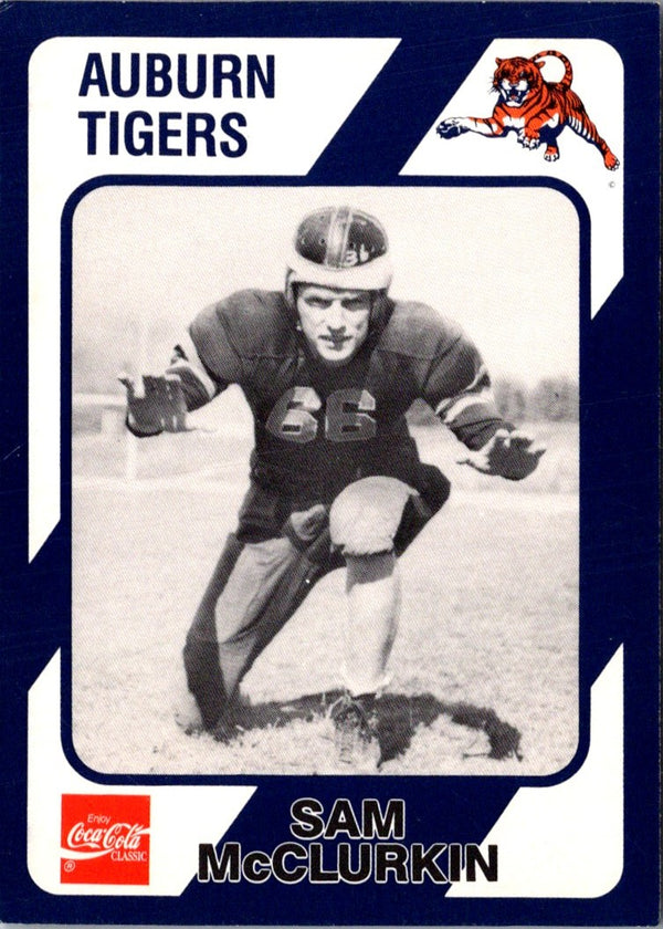 1989 Collegiate Collection Auburn Coke 580 Sam McClurkin #265