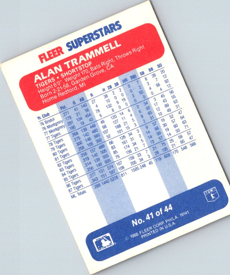 1988 Fleer Alan Trammell