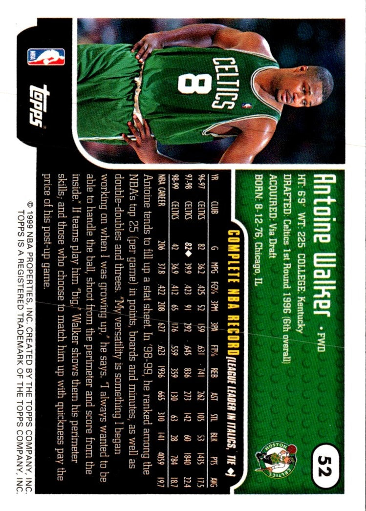 1999 Topps Antoine Walker