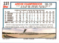 1992 Topps Traded Archi Cianfrocco #23T Rookie