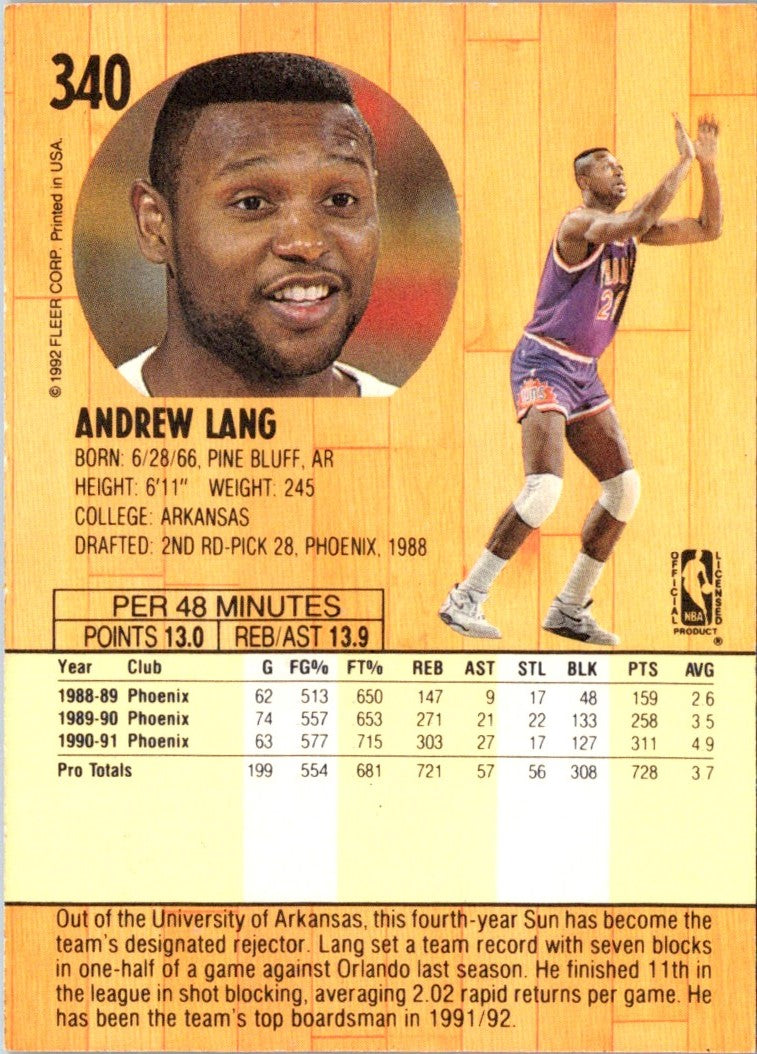 1991 Fleer Andrew Lang