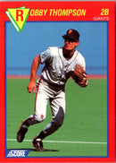 1989 Score Baseball's 100 Hottest Players Robby Thompson