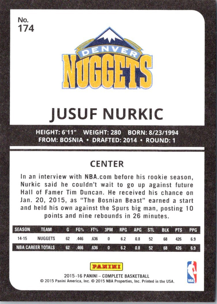 2015 Panini Complete Jusuf Nurkic